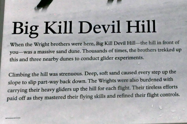 sign about Big Kill Devil Hill
